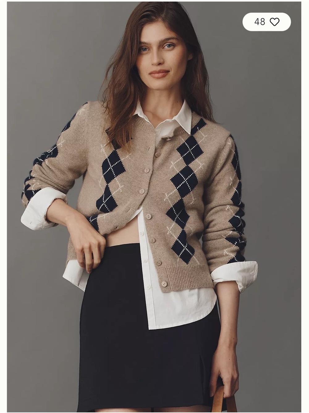 Reformation Clara Cashmere Crew Cardigan